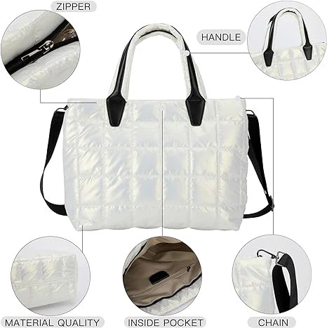 Puffer Tote Bag For Women