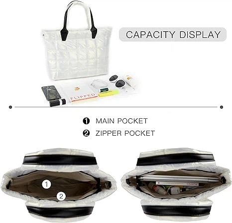 Puffer Tote Bag For Women